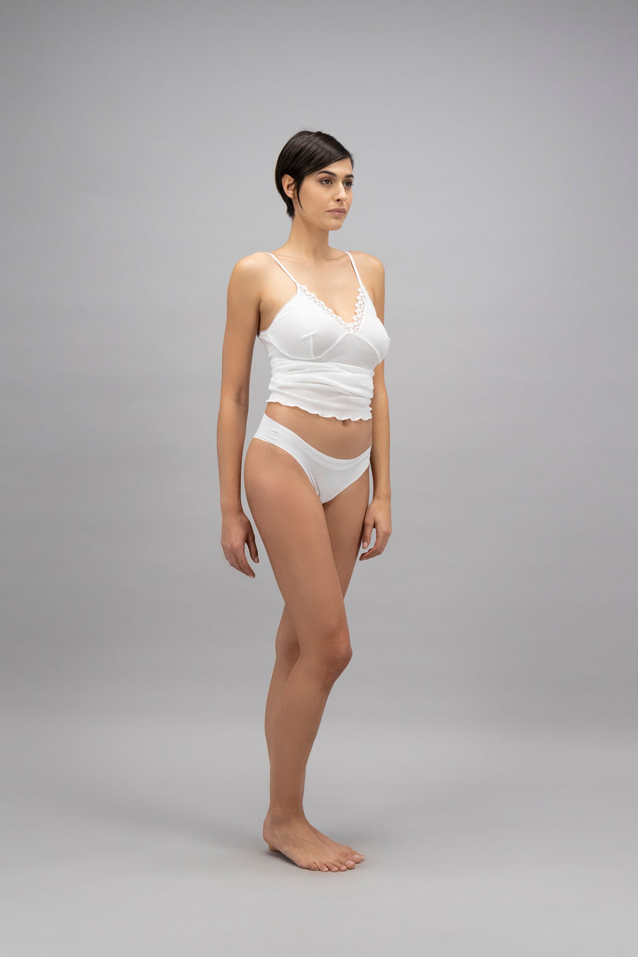 Laser cut elasticated cotton French knickers Y500 – Natyoural