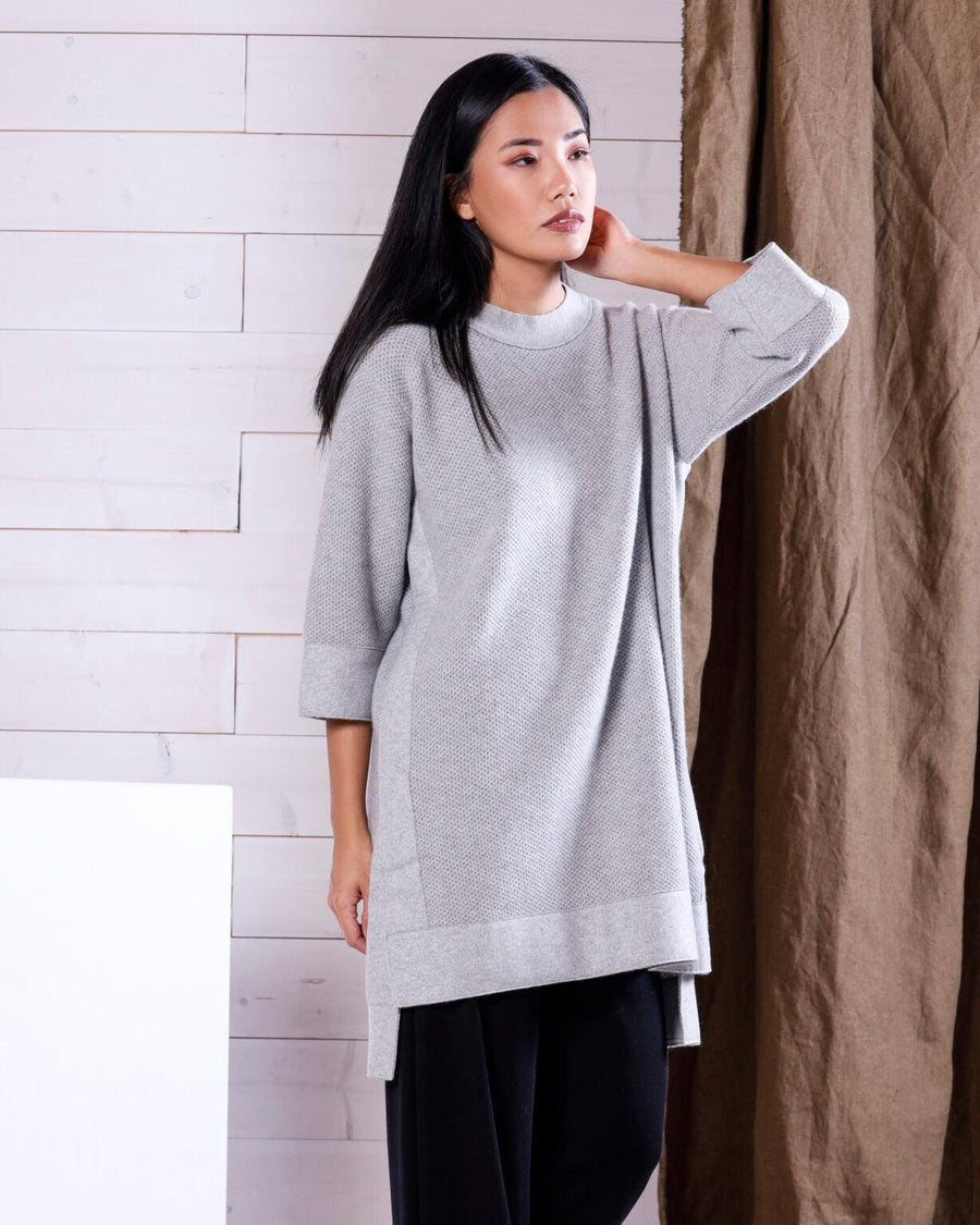 Merino wool Knit Dress with details - Natyoural