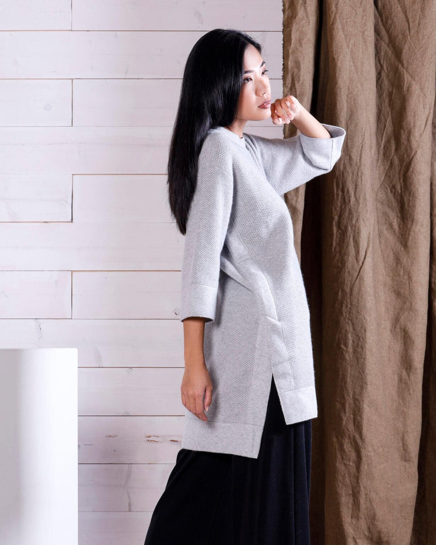 Merino wool Knit Dress with details Merino wool Knit Dress with details