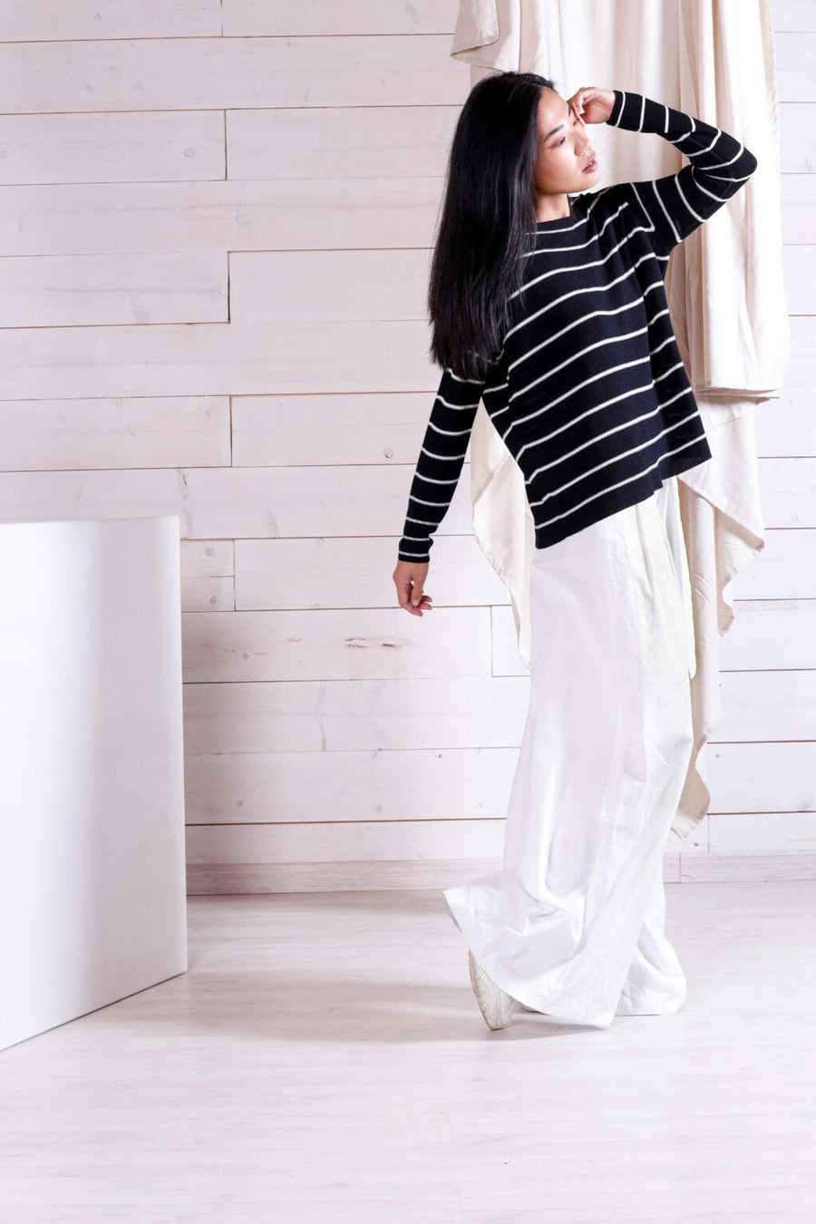 Striped longsleeves knit in Organic Cotton - Natyoural