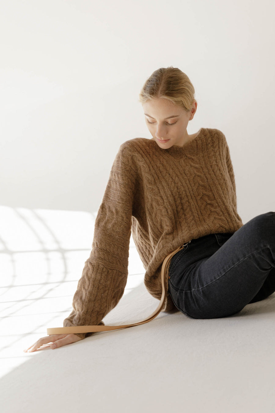 Knit Sweater V Neckline