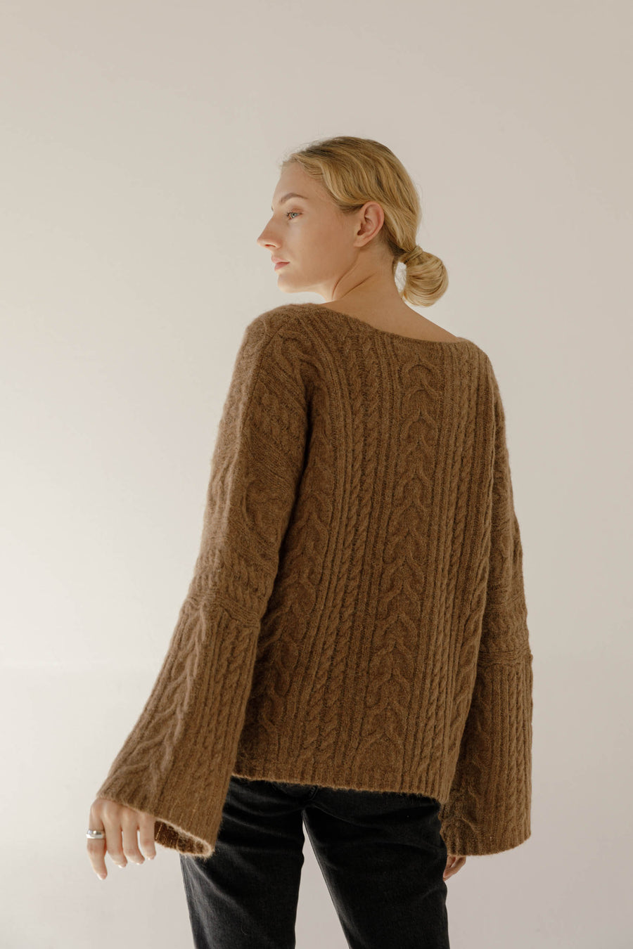 Knit Sweater V Neckline