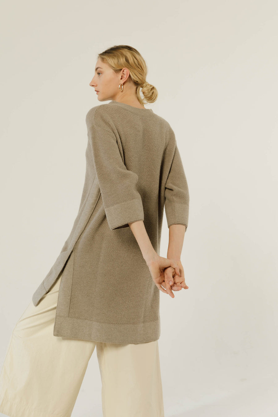 Merino wool Knit Dress with details