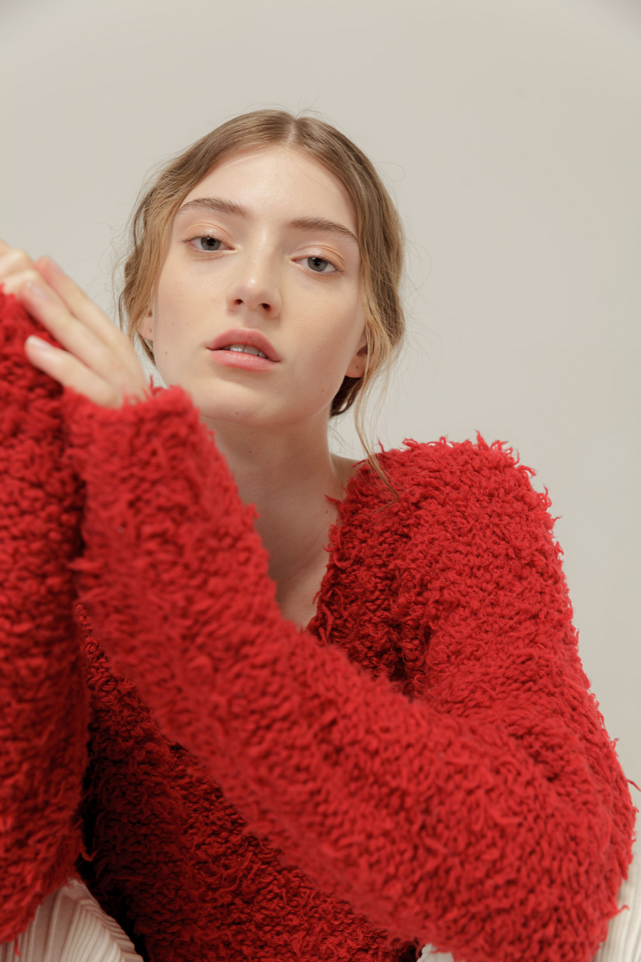 Vibrant Red Sweater - Natyoural
